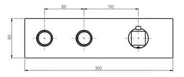 ALINE 49600V2 - 3 hole thermostatic stainless steel shower mixer by Rubinetterie Frattini - view 3